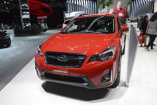 red color brand new Subaru Crosstrek