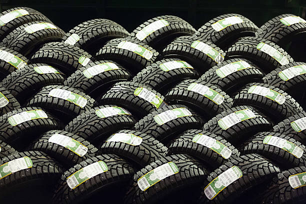 Finished studded winter tires at Nova Scotia