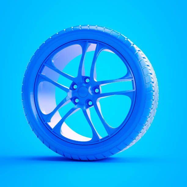 Illustration of a blue tire