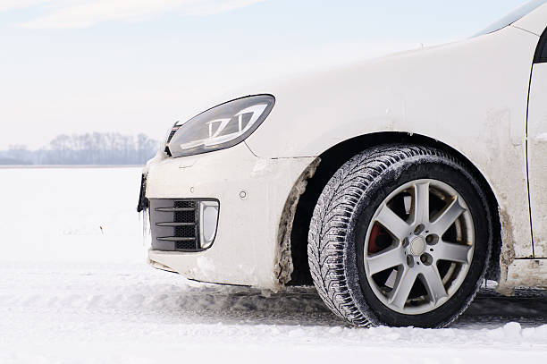 white Car in winter