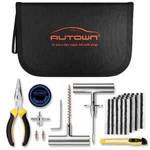 Flat Tire Repair Kit With Plugs 31 Pcs for Car